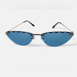 Blue Rimless Sunglasses